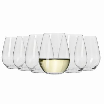 Krosno Stemless White Wine Glasses - 400ml