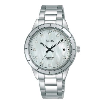 Alba Active Ladies Mother Pearl Dial & Crystal Markers Watch
