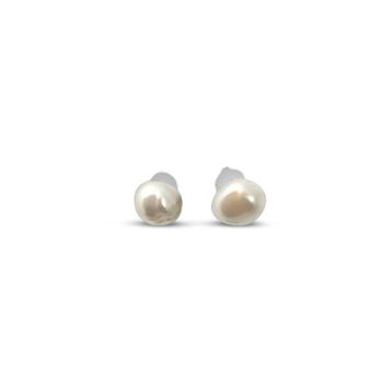 Fabuleux Vous Silver Perle Keshi Pearl Stud Earrings