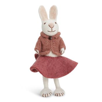 Gry & Sif Big White Bunny - Rose Skirt and Jacket