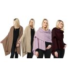 Native World Possum & Merino Ribbed Wrap - Lilac - OSFM Lilac