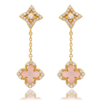 Georgini Sydney Soiree Fairwater Mother Of Pearl Drop Earrings Gold