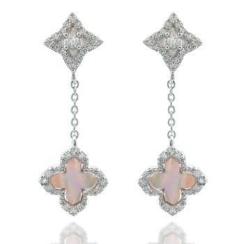 Georgini Sydney Soiree Fairwater Mother Of Pearl Drop Earrings Silver