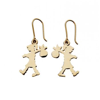 Karen Walker Runaway Girl Earrings Hard Gold Plated