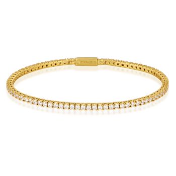Georgini Milestone White Cubic Zirconia Tennis Bracelet Gold