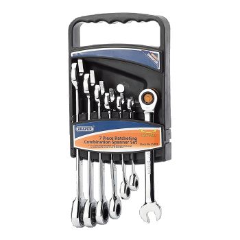 Draper Metric Ratcheting Combination 7pc Spanner Set