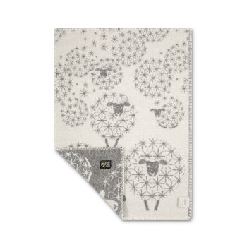 Dandelion Sheep Baby Blanket Grey Bassinet