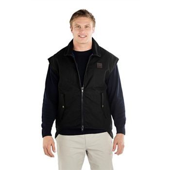 Swanndri Men's Foxton Oilskin Vest with Wool Lining