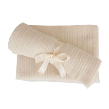 Native World Heirloom Possum & Merino Baby Blanket - White - One Size White