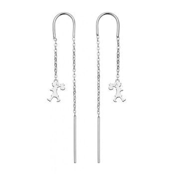 Karen Walker Runaway Girl Thread Earrings - Sterling Silver