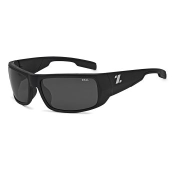 Zeal Optics Snapshot Plant-Based Wrap Polarized Sunglasses (Matte Black/Dark Grey)