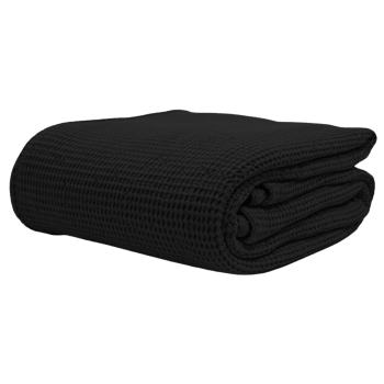 Baksana Bliss Stonewashed Blanket Black 240 X 260cm