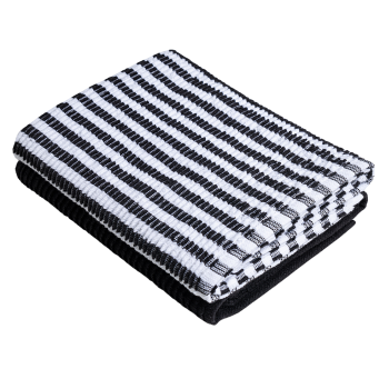 Baksana Ribbed Tea Towels Black