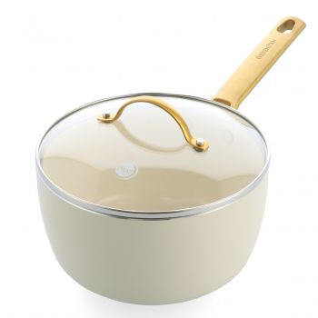 Greenpan Padova Covered Saucepan 18Cm 2.01L Cream