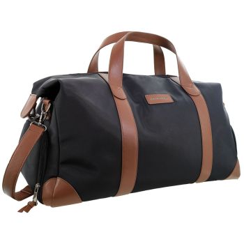 Pierre Cardin 2-Tone Lite Overnight Bag Black