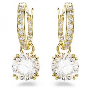 Swarovski Stilla Drop Earrings Gold Tone Plated