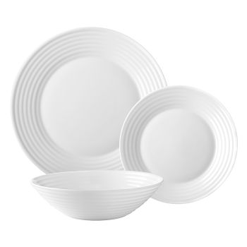 Wiltshire 12 Piece Dinner Set Pearl Ripple