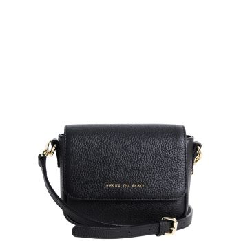Among the Brave London Leather Crossbody Bag Black OS