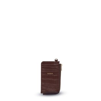 Saben Winona Card Holder Espresso Croc