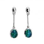 Wellington Luck and Wishes Triplet Opal Earrings - White Gold