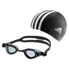 Adidas Swim Cap & Goggles - Youth