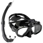 Cressi Action Mask and Mexico Snorkel Set - Black