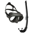 Cressi Calibro Mask and Corsica Snorkel Set - Black