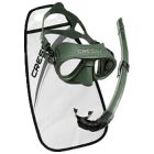 Cressi Calibro Mask and Corsica Snorkel Set - Green